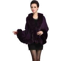 Faux Fur Cape For Women In 10 Colours - Black