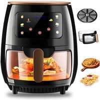 Air Fryer, 6QT Airfryer Oven with Viewing Window Oilless Cooker with Digital Display 6 Cooking