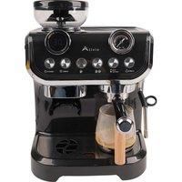 Automatic Coffee Machine with 15 Grind Settings, Steam Wand & Cup Warmer - Black