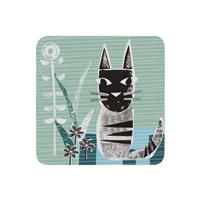 Denby Cat Set Of 6 Coasters
