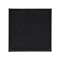Denby Reversible Faux Leather Coasters, Set of 4, Black/Grey
