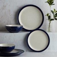 Denby Elements Dark Blue 12 Piece Dinner Set Blue