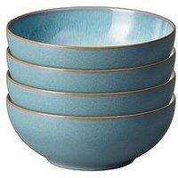 Denby Azure Haze Set Of 4 Coupe Cereal Bowls