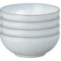 Denby White Speckle Set Of 4 Cereal Bowls