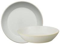 Denby - Impression Cream Pasta Bowls Set of 4 - Dishwasher Microwave Safe Crockery - Ceramic Stoneware Tableware