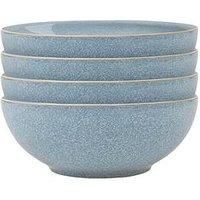 Denby Elements 4-Piece Coupe Cereal Bowl Set &Ndash; Blue