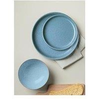 Denby Elements 12-Piece Coupe Dinner Service Set &Ndash; Blue