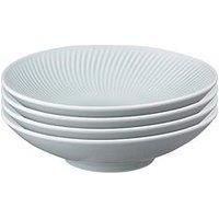 Denby Porcelain Arc Pasta Bowls In Grey &Ndash; Set Of 4
