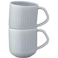 Denby Porcelain Arc Large Mugs In Grey &Ndash; Set Of 2