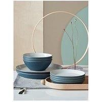 Denby Impression 12-Piece Tableware Set - Charcoal