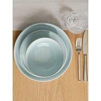 Denby Elements Set Of 4 Medium Coupe Plates In Jade Light Green