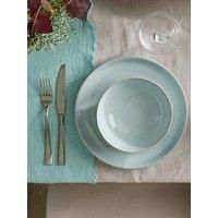 Denby Elements Set Of 4 Coupe Dinner Plates In Jade Light Green