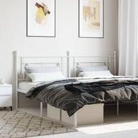 Metal Headboard White 193 cm