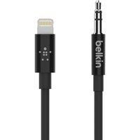 Belkin 3 ft/0.9 m 3.5 mm Audio Cable with Lightning Connector, Black & Car Vent Mount, Silver