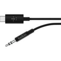 Belkin RockStar 3.5 mm Audio Cable with USB-C Connector (USB-C to 3.5 mm Audio Cable, USB-C to Aux Cable), 3 ft/0.9 m