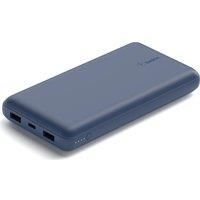 Belkin USB C Portable Charger 20000 mAh, 20K Power Bank with USB Type C Input Output Port and 2 USB A Ports with Included USB C to A Cable for iPhone, Galaxy, and More – Blue