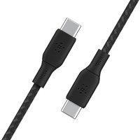 Belkin USB Type C to C Cable, 100W Power Delivery USB-IF Certified 2.0 USB C Charger Cable with Double Braided Nylon Exterior for iPhone 15, iPad, MacBook, Samsung Galaxy, Pixel and More -2 m, black