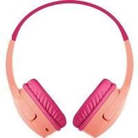 Belkin SoundForm Mini Wired On-Ear Headphones for Kids, Over-Ear Headset for Children with inline Microphone for Online Learning, School, Travel, Play, For 3.5mm Compatible Devices - Pink