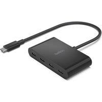 Belkin CONNECT USB-C™ to 4-Port USB-C Hub, Multiport Adapter Dongle with 4 USB-C 3.2 Gen2 Ports & 100W PD with Max 10Gbps High Speed Data Transfer for MacBook, iPad, Chromebook, PC, and More