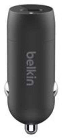 Belkin BoostCharge 30W Fast Car Charger, Compact Design with USB-C Power Delivery Port, USB Car Charger with Universal Compatibility for iPhone 16, 15, Samsung Galaxy S23, Note, Pixel and More - Black
