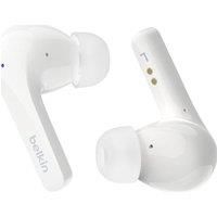 Belkin SoundForm™ Motion True Wireless Earbuds, Noise Cancelling Ear Buds with Wireless Charging Case & Dual Microphone - IPX5 Water Resistant Bluetooth Headphones for iPhone & Samsung - White