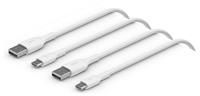 Belkin USB-C Cable (Boost Charge USB-C to USB Cable, USB Type-C Cable for Samsung Galaxy Note 20, S23, S23 +, S23 Ultra, Google Pixel 7, iPad Pro, iPad Mini, Nintendo Switch) 1m, 2 pack - White