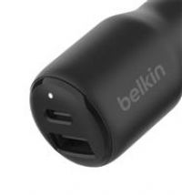 Belkin BoostCharge Dual Car Charger 42W w/Fast Charge USB-C 30W PPS & 12W USB-A Ports for Apple iPhone 16/16 Pro/16 Plus/16 Pro Max, iPhone 15, 14, 13, 12 Series, Samsung Galaxy S24, & More - Black