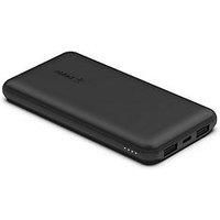 Belkin 10,000Mah Powerbank Twin Pack, 3 Port, 15W Output, Fast Charging, Black