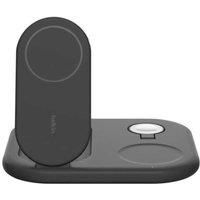 Belkin BOOST CHARGE 3-in-1 Wireless Charging Stand for iPhone, Apple Watch & AirPods - Fast Wireless Charger, MagSafe Compatible