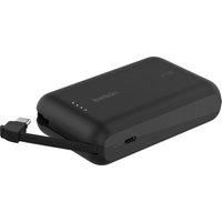 Belkin BoostCharge power bank 10000mAh, portable power bank with integrated cable PD 20W, fast charge USB-C power delivery, power bank fast charging for iPhone 16 series, iPad Pro, Galaxy S24 and more