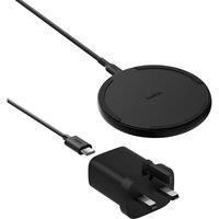 Belkin Wireless Charging Pad 15W - Qi Charger, Charging Station for Apple iPhone 16, iPhone 15/14/13 Series, AirPods, Samsung Galaxy S25, Galaxy S24, Pixel - Power Supply and Cable Included - Black