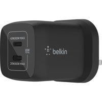 Belkin Gaming Dual USB-C Plug 65W, Wall Charger USB 3.0 Fast Charger with GaN Technology for Nintendo Switch 2, iPhone 16, iPad, MacBook Air, Chromebook, Samsung Galaxy S25 Ultra, and More - Black