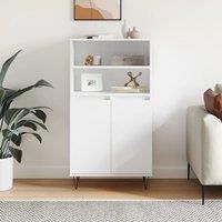 Highboard White 60x36x110 cm Engineered Wood