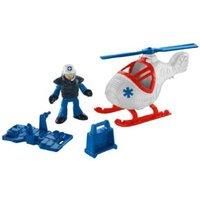Fisher Price Toy - Imaginext City Helicopter and Medic Figure Playset
