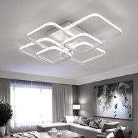 Voltsify Square LED Ceiling Light Chandelier Lamp Cool White Light, 6 Head