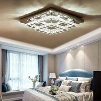 Modern LED Ceiling Light Crystal Chandelier Lamp, 40CM Cool White