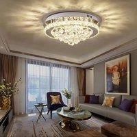 Modern Round LED Ceiling Light Crystal Chandelier Lamp, 40CM Dimmable