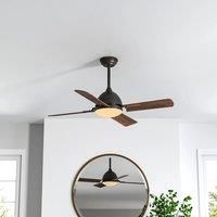 42 Inch Brown Ceiling Fan with LED Light Kit, 4 Blades and Remote Control