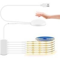 1/2/3/4/5/6 Pcs 5V USB 1/2/3M COB LED Strip Kit With Penetrating Wood Touch Dimmer Switch For