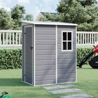 Garden Sanctuary Gardensanctuary 4.0 X 5.9 Ft Grey Outdoor Weather-resistant Plastic Storage Shed With Lockable Door