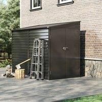 Garden Sanctuary Gardensanctuary 8.7 X 4.7 Ft Black Steel Outdoor Storage Shed