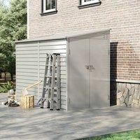 Gardensanctuary 4.8 X 8.8 Ft White Steel Storage Shed With Lean-to Roof