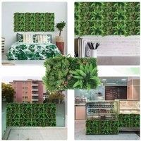 Gardensanctuary Artificial Plant Hedge Greenery Wall Panel With Assorted Foliage