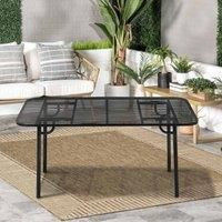 Garden Sanctuary Gardensanctuary Rust-resistant Black Outdoor Garden Metal Table
