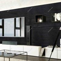 Garden Sanctuary 2000Cm X 60Cm Self-adhesive Black Wood Effect Wallpaper, Black