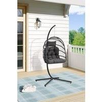 Outdoor Hanging Chair with Stand & Cushion