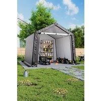 Outdoor Galvanized Tube Storage Tool Shed 10x10FT