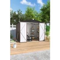 Metal Garden Storage Tool Shed with Lockable Door