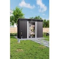 Garden Metal Storage Shed with Lockable Sliding Doors