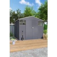 Outdoo Charcoal Steel Storage Shed with Front Windows
